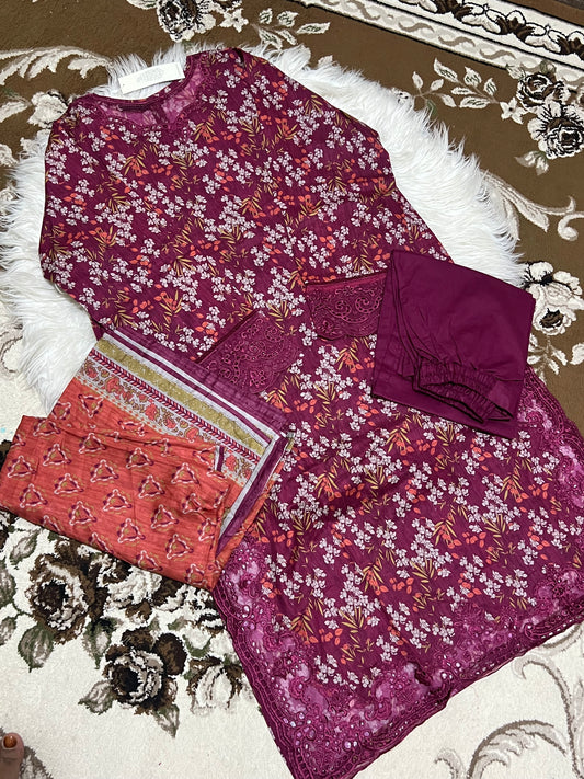 Sadabahar Cutwork : Magenta