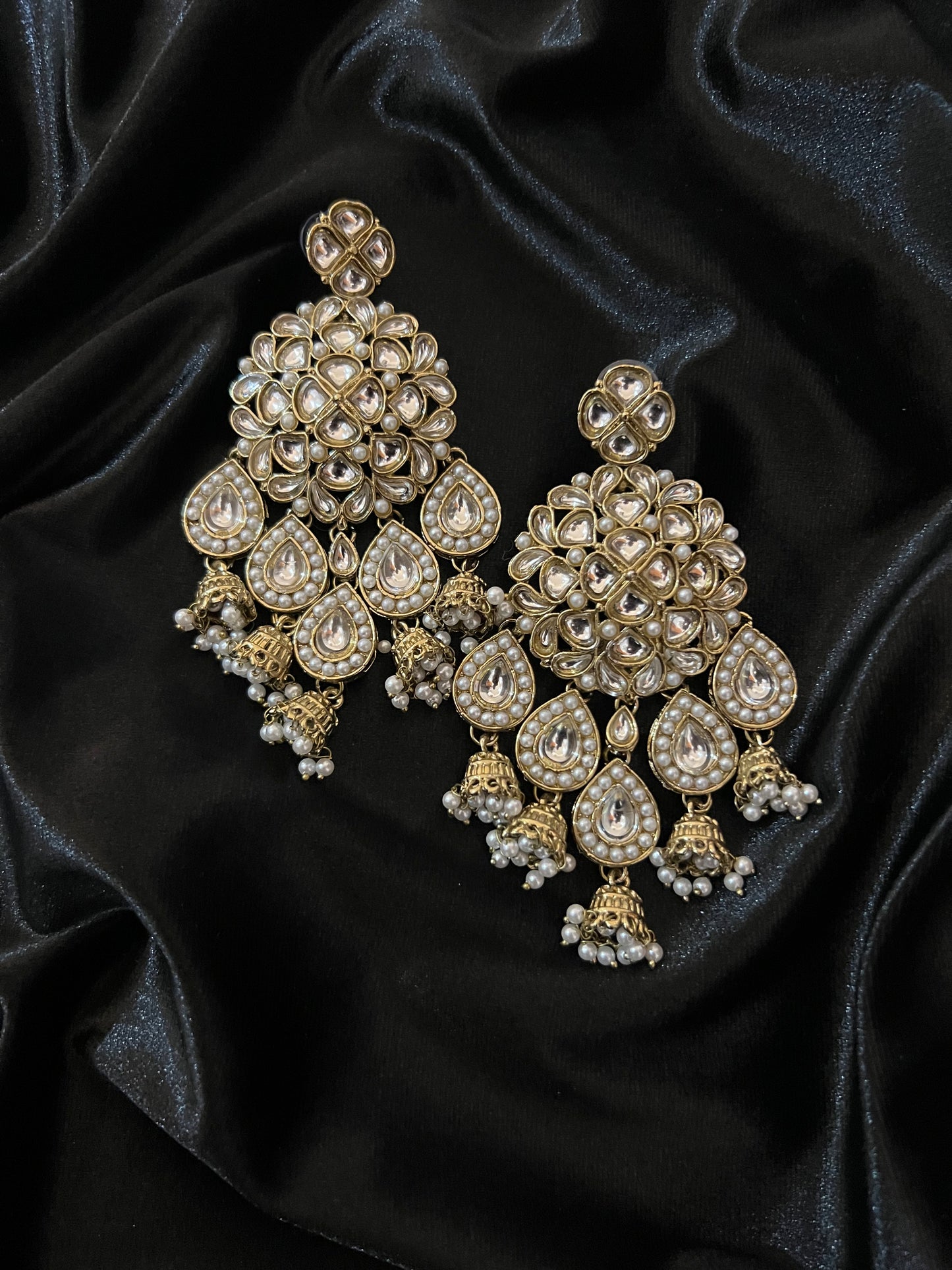 Madhubala Earrings : White