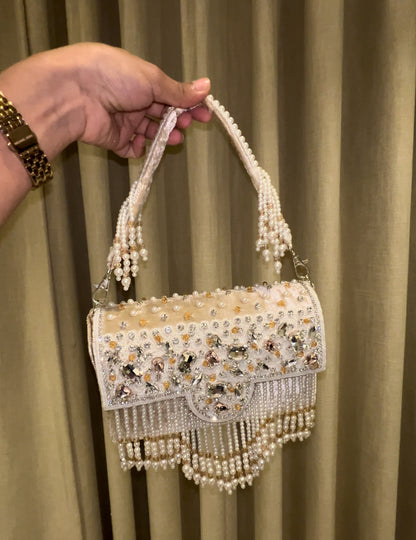 Crystal Luxury Bags : Beige