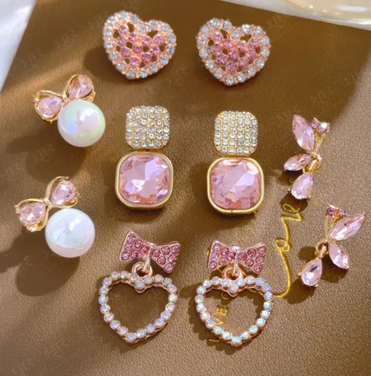 5 pairs of earrings