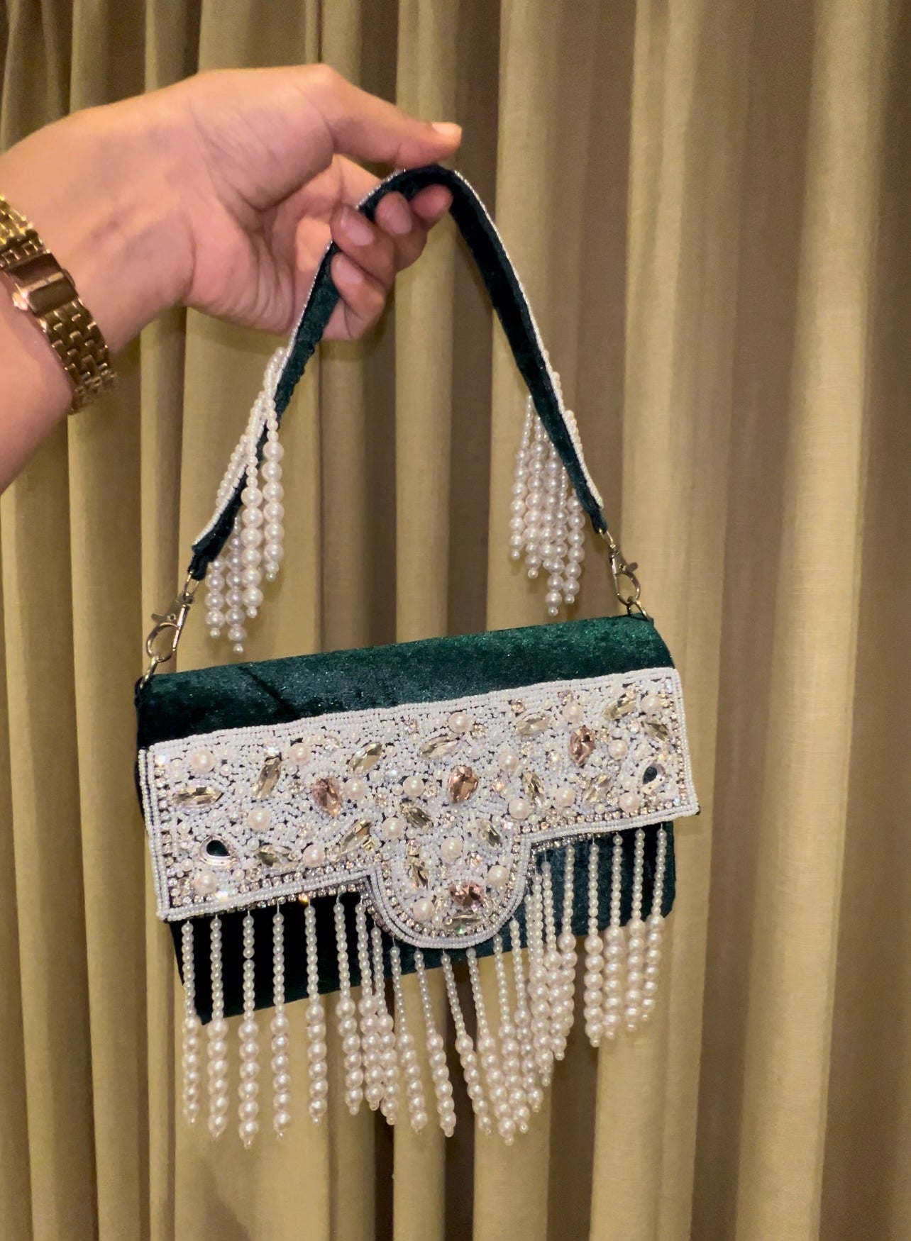 Crystal Luxury Bags : Green