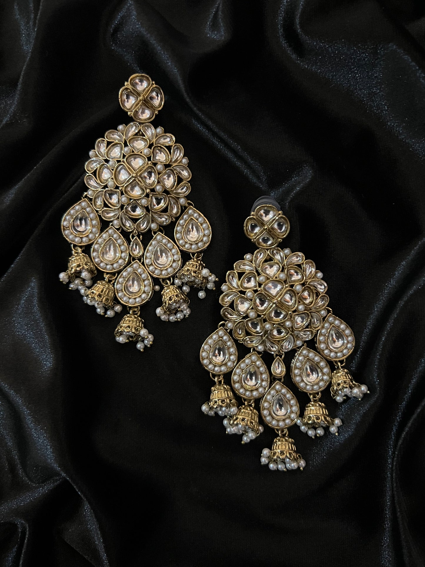 Madhubala Earrings : White