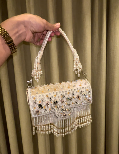 Crystal Luxury Bags : Beige