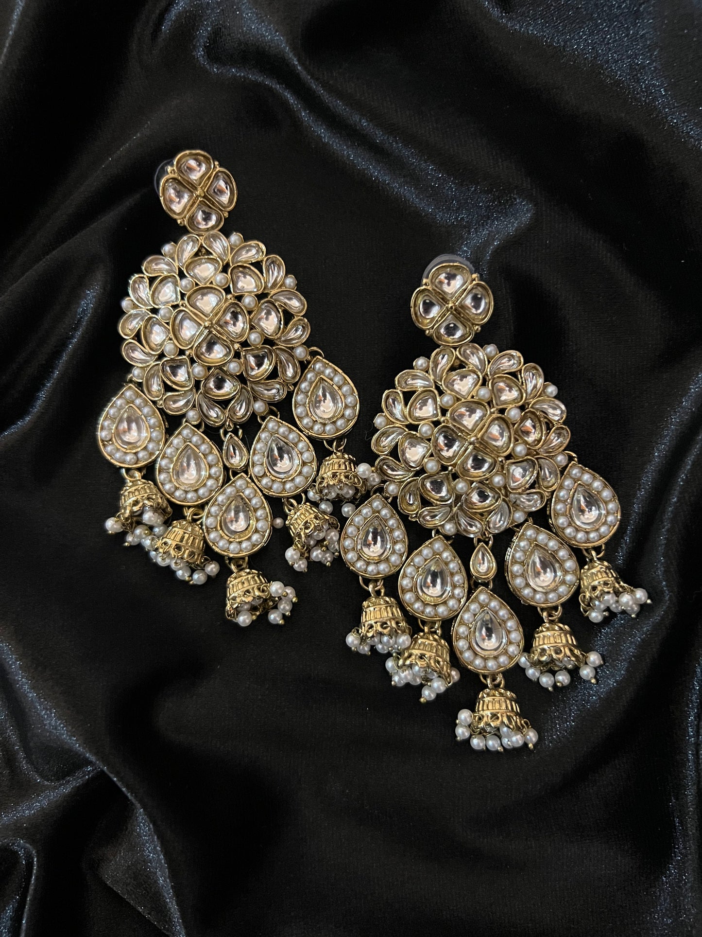 Madhubala Earrings : White