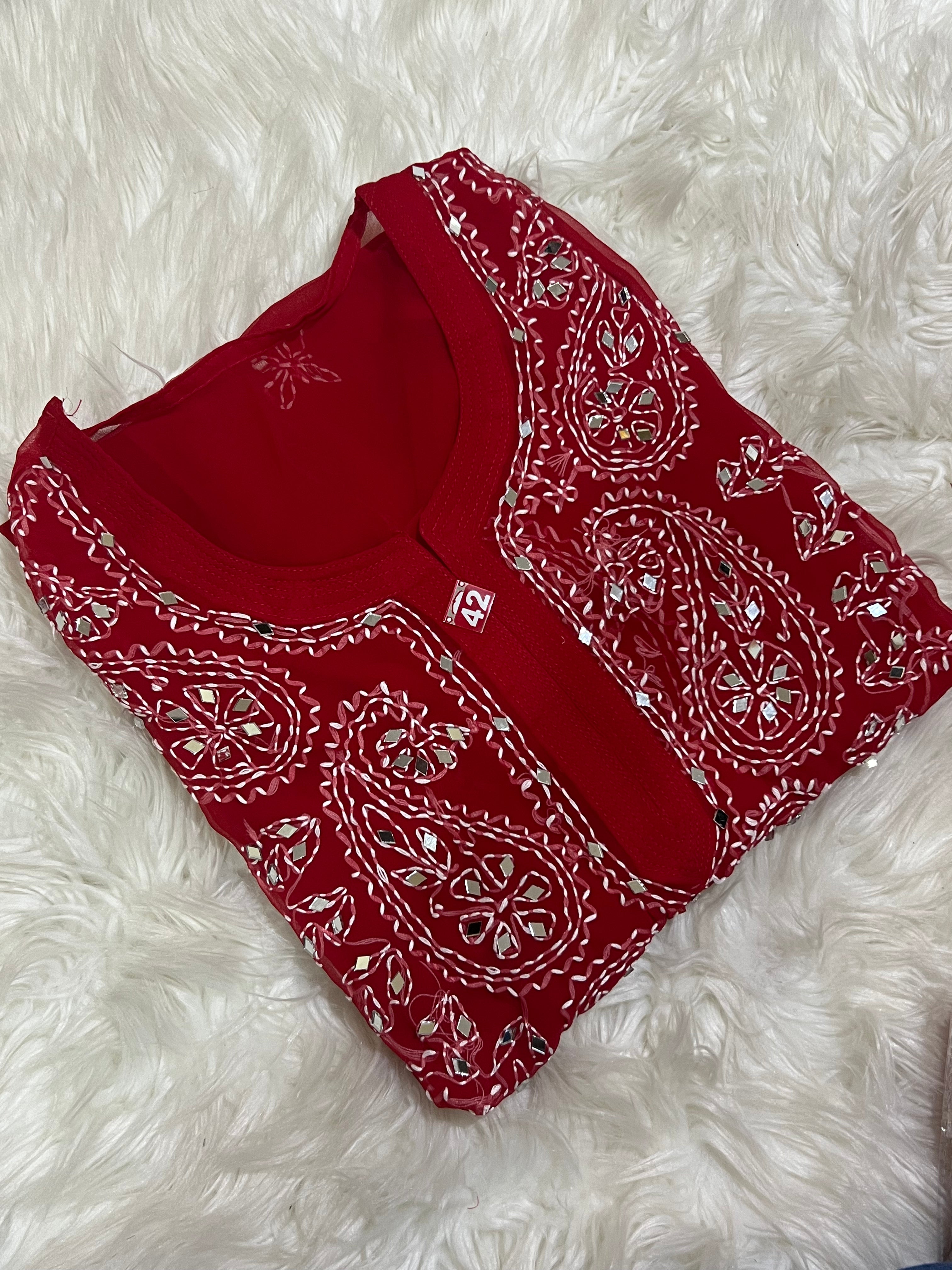 Red Mirror Kurti – Arshiya's Creative Closet