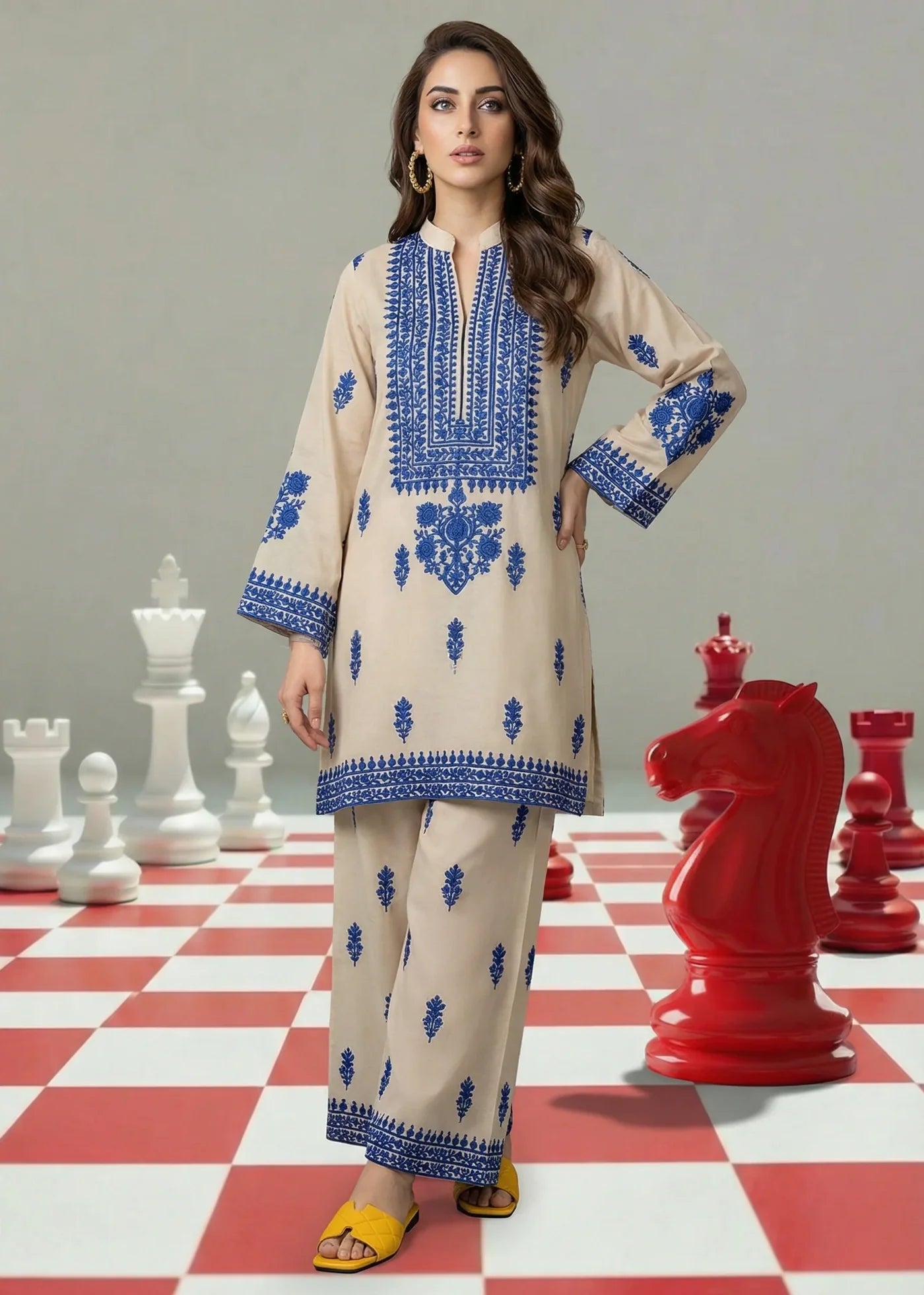 COORD SETS, LAWN SETS, READY TO WEAR, 2 PIECE, LAWN SET